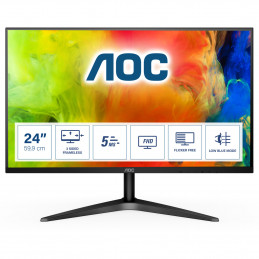 AOC B1 24B1H tietokoneen litteä näyttö 61 cm (24") 1920 x 1080 pikseliä Full HD LED Musta