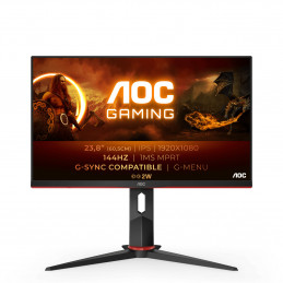 AOC G2 24G2AE BK tietokoneen litteä näyttö 60,5 cm (23.8") 1920 x 1080 pikseliä Full HD LED Musta, Punainen