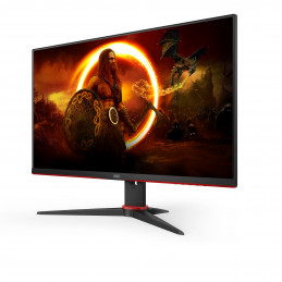 AOC G2 24G2AE BK tietokoneen litteä näyttö 60,5 cm (23.8") 1920 x 1080 pikseliä Full HD LED Musta, Punainen