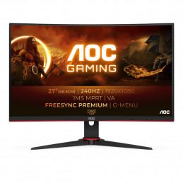 AOC G2 C27G2ZE BK tietokoneen litteä näyttö 68,6 cm (27") 1920 x 1080 pikseliä Full HD LED Musta, Punainen