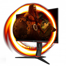 AOC G2 24G2ZU BK LED display 60,5 cm (23.8") 1920 x 1080 pikseliä Full HD Musta, Punainen