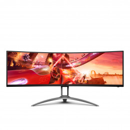 AOC AG493QCX LED display 124 cm (48.8") 3840 x 1080 pikseliä Musta, Punainen