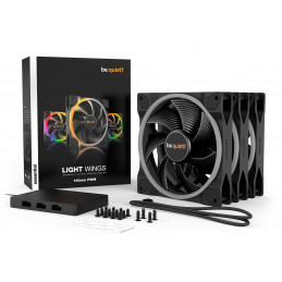 be quiet! Light Wings | 140mm PWM Triple Pack Tietokonekotelo Tuuletin 14 cm Musta 1 kpl