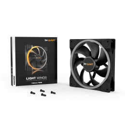 be quiet! Light Wings | 140mm PWM Tietokonekotelo Tuuletin 14 cm Musta 1 kpl