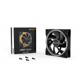 be quiet! Light Wings | 120mm PWM Tietokonekotelo Tuuletin 12 cm Musta 1 kpl