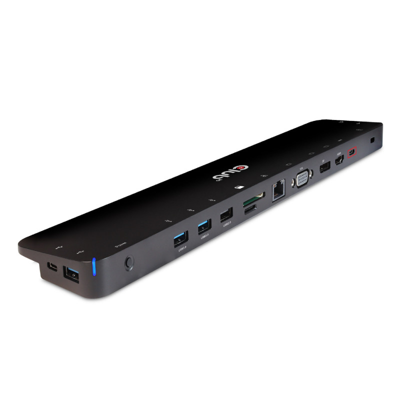 CLUB3D CSV-1564-W65 kannettavien tietokoneiden telakka ja porttitoistin Telakointi USB 3.2 Gen 1 (3.1 Gen 1) Type-B Musta