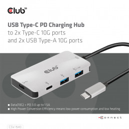 CLUB3D CSV-1543 keskitin 10000 Mbit s