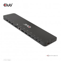 CLUB3D CSV-1566 kannettavien tietokoneiden telakka ja porttitoistin Telakointi USB 3.2 Gen 1 (3.1 Gen 1) Type-C
