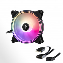 Chieftec NF-1225RGB computer cooling system Tietokonekotelo Tuuletin 12 cm Musta 1 kpl