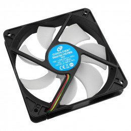 Cooltek Silent Fan 120 PWM Tietokonekotelo Tuuletin 12 cm Musta, Valkoinen