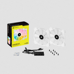 Corsair SP140 RGB ELITE Tietokonekotelo Tuuletin 14 cm Valkoinen 2 kpl