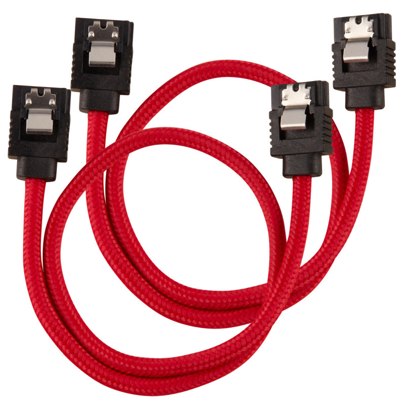 Corsair CC-8900250 SATA-kaapeli 0,3 m Musta, Punainen