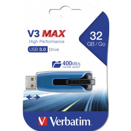 Verbatim Store 'n' Go V3 Max USB-muisti 32 GB USB A-tyyppi 3.2 Gen 1 (3.1 Gen 1) Sininen