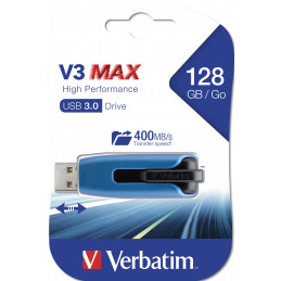 Verbatim Store 'n' Go V3 Max USB-muisti 128 GB USB A-tyyppi 3.2 Gen 1 (3.1 Gen 1) Musta, Sininen