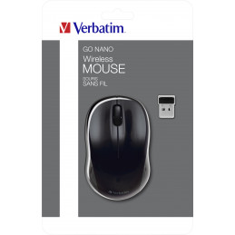 Verbatim Go Nano hiiri Molempikätinen Langaton RF 1600 DPI