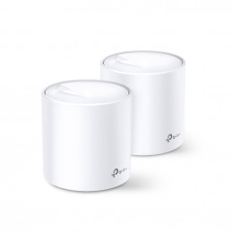 TP-LINK DECO X60(2-PACK) Wi-Fi-verkkojärjestelmä Kaksitaajuus (2,4 GHz 5 GHz) Wi-Fi 6 (802.11ax) Valkoinen Sisäinen