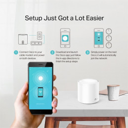 TP-LINK Deco X20 (2-pack) langaton reititin Gigabitti Ethernet Kaksitaajuus (2,4 GHz 5 GHz) 4G Valkoinen