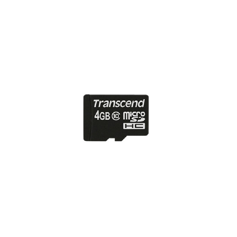 Transcend TS4GUSDC10 muistikortti 4 GB MicroSDHC NAND Luokka 10