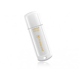 Transcend JetFlash 730 64GB USB 3.0 USB-muisti USB A-tyyppi 3.2 Gen 1 (3.1 Gen 1) Valkoinen