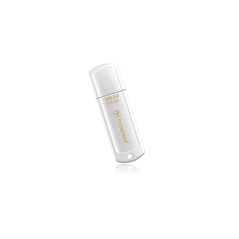 Transcend JetFlash 730 64GB USB 3.0 USB-muisti USB A-tyyppi 3.2 Gen 1 (3.1 Gen 1) Valkoinen