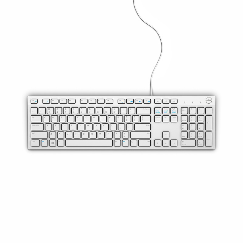 DELL KB216 näppäimistö USB QWERTY Kansainvälinen (US) Valkoinen