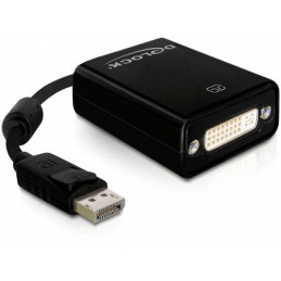 DeLOCK 61847 videokaapeli-adapteri 0,125 m DisplayPort DVI-I Musta