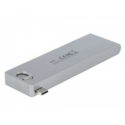 DeLOCK 64078 keskitin USB 3.2 Gen 1 (3.1 Gen 1) Type-C 5000 Mbit s Harmaa