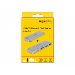 DeLOCK 64078 keskitin USB 3.2 Gen 1 (3.1 Gen 1) Type-C 5000 Mbit s Harmaa