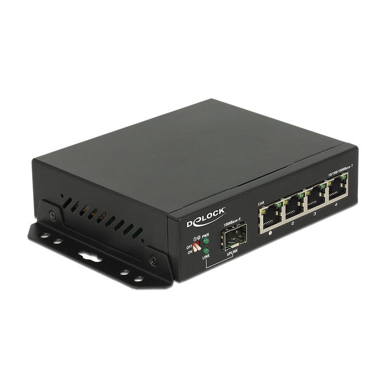 DeLOCK 87704 verkkokytkin Gigabit Ethernet (10 100 1000) Musta