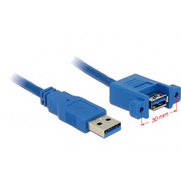 DeLOCK USB 3.0 A, 1m USB-kaapeli USB 3.2 Gen 1 (3.1 Gen 1) USB A Sininen