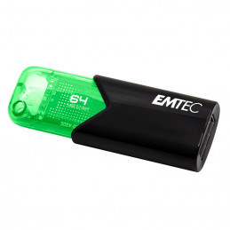 Emtec Click Easy USB-muisti 64 GB USB A-tyyppi 3.2 Gen 1 (3.1 Gen 1) Musta, Vihreä