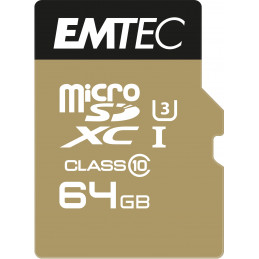 Emtec ECMSDM64GXC10SP muistikortti 64 GB MicroSDXC Luokka 10
