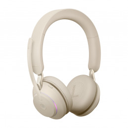 Jabra Evolve2 65, MS Stereo Kuulokkeet Langaton Pääpanta Toimisto puhelukeskus USB A-tyyppi Bluetooth Beige