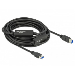 DeLOCK 85380 USB-kaapeli 10 m USB 3.2 Gen 1 (3.1 Gen 1) USB A USB B Musta