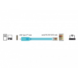 DeLOCK 63914 sarjakaapeli Sininen 3 m USB Type-C RJ45