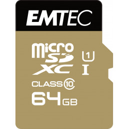 Emtec microSD Class10 Gold+ 64GB MicroSDXC Luokka 10