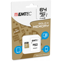 Emtec microSD Class10 Gold+ 64GB MicroSDXC Luokka 10
