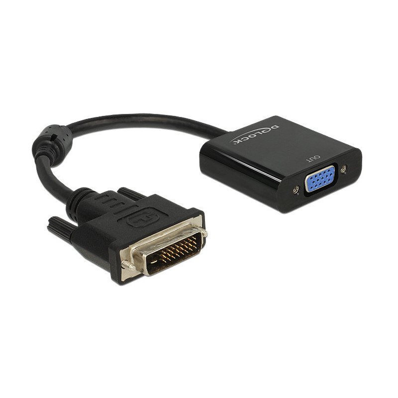 DeLOCK 0.16m DVI-D VGA 0,245 m VGA (D-Sub) Musta