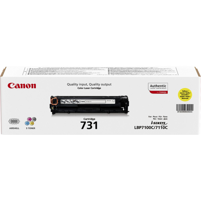 Canon 731 värikasetti 1 kpl Alkuperäinen Keltainen
