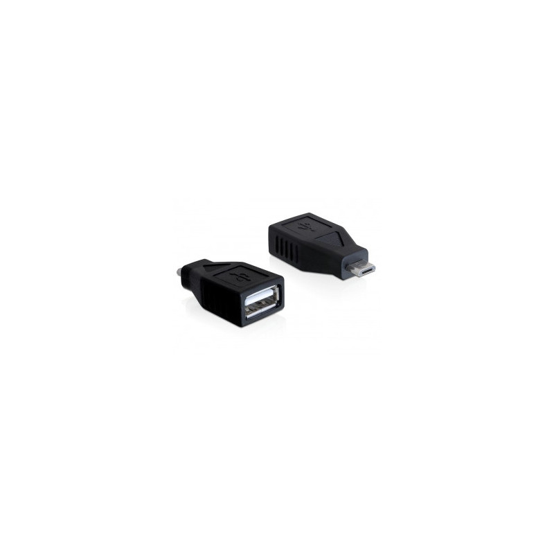 DeLOCK 65296 kaapelin sukupuolenvaihtaja USB 2.0-A USB Micro-B Musta