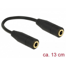 DeLOCK 65896 audiokaapeli 0,13 m 3.5mm Musta