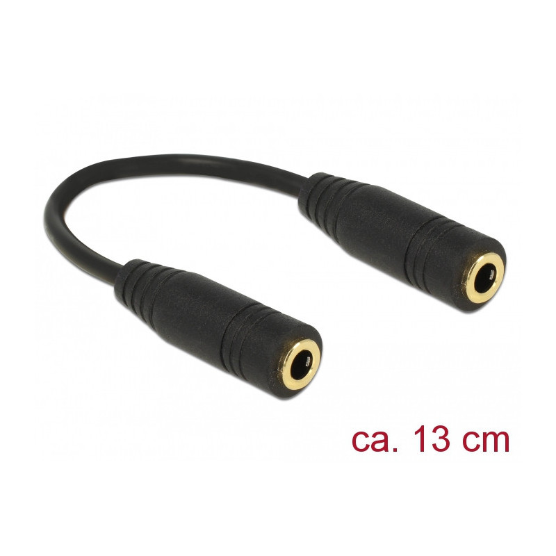 DeLOCK 65896 audiokaapeli 0,13 m 3.5mm Musta