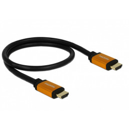 DeLOCK 85726 HDMI-kaapeli 0,5 m HDMI-tyyppi A (vakio) Musta, Kulta