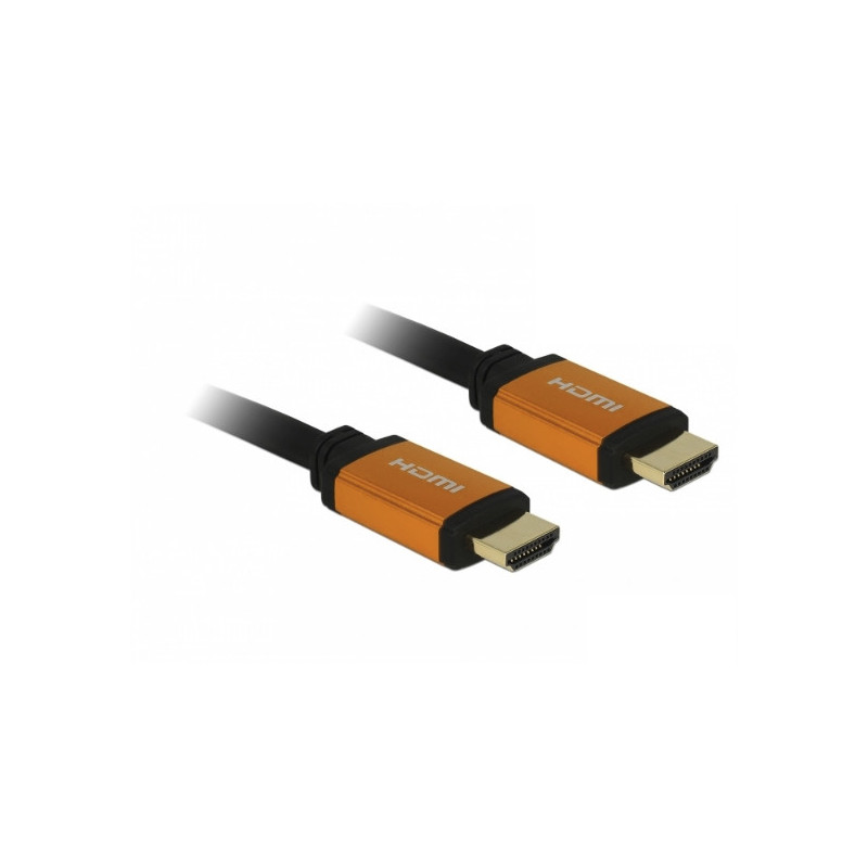 DeLOCK 85727 HDMI-kaapeli 1 m HDMI-tyyppi A (vakio) Musta, Kulta