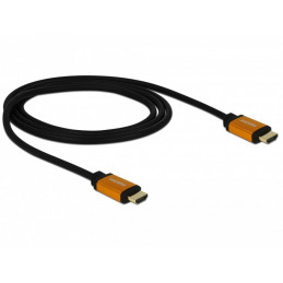 DeLOCK 85727 HDMI-kaapeli 1 m HDMI-tyyppi A (vakio) Musta, Kulta