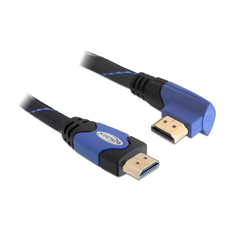 DeLOCK 2m High Speed HDMI 1.4 HDMI-kaapeli HDMI-tyyppi A (vakio) Musta, Sininen