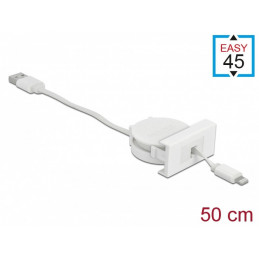 DeLOCK 81331 Lightning-kaapeli 0,62 m Valkoinen