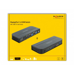 DeLOCK 11482 KVM-kytkin Musta