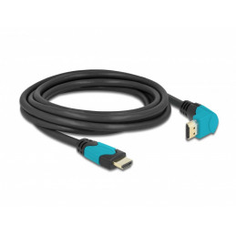 DeLOCK 86993 HDMI-kaapeli 3 m HDMI-tyyppi A (vakio) Musta, Sininen