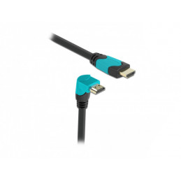 DeLOCK 86992 HDMI-kaapeli 2 m HDMI-tyyppi A (vakio) Musta, Sininen